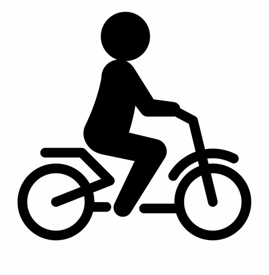 Person Riding A Bike Ecological Transport Svg Png