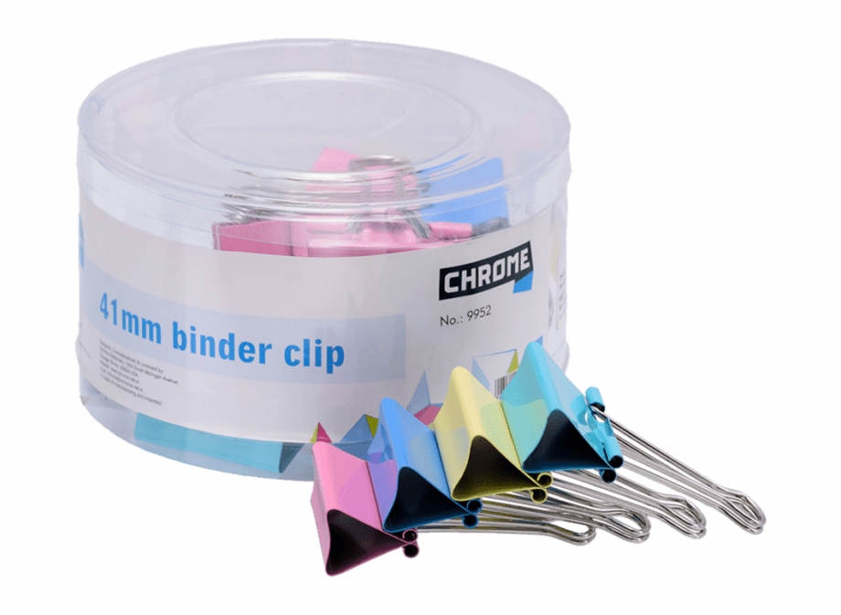 Chrome Binder Clip 41Mm Box