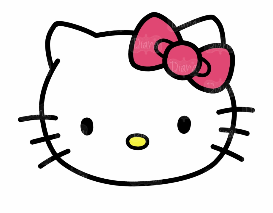 Hello Kitty Kitten Cat Area Face Png Image
