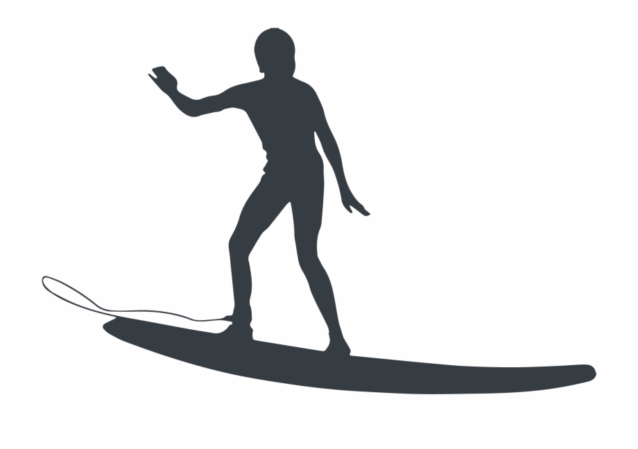 Athlete Silhouette Surfboard