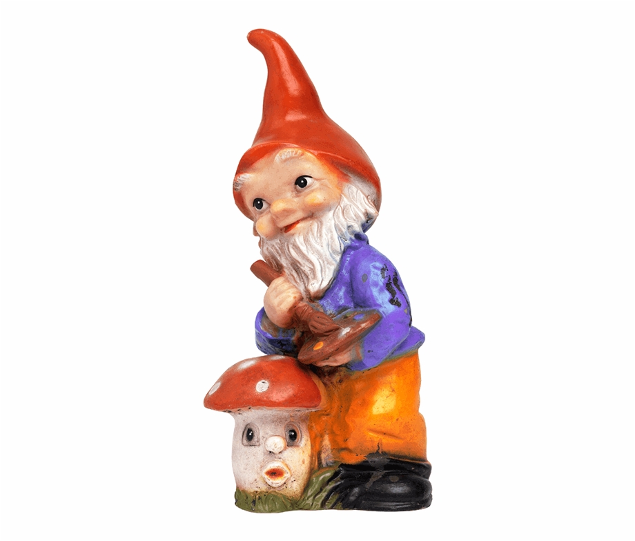 Garden Gnome Holding A Paintbrush Garden Gnome
