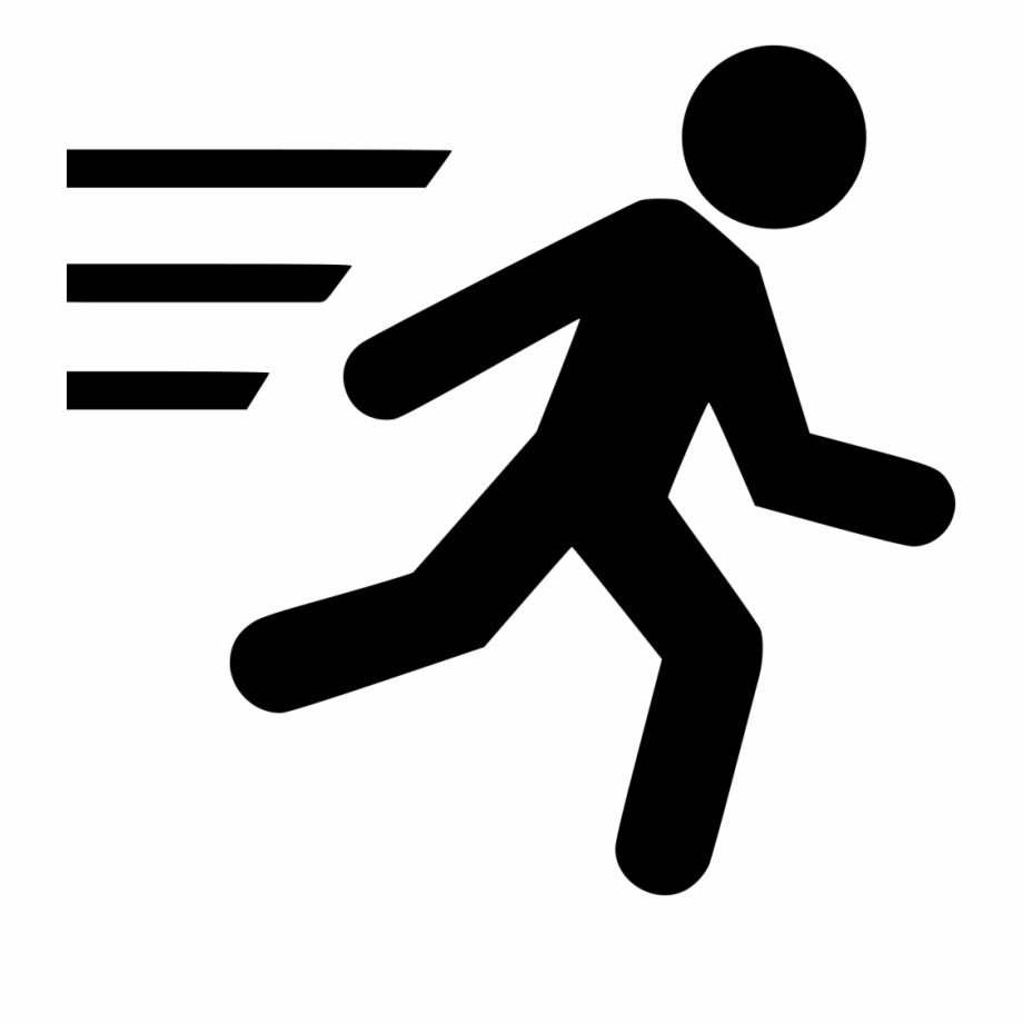 Free Runner Png Black And White Clipart Guy