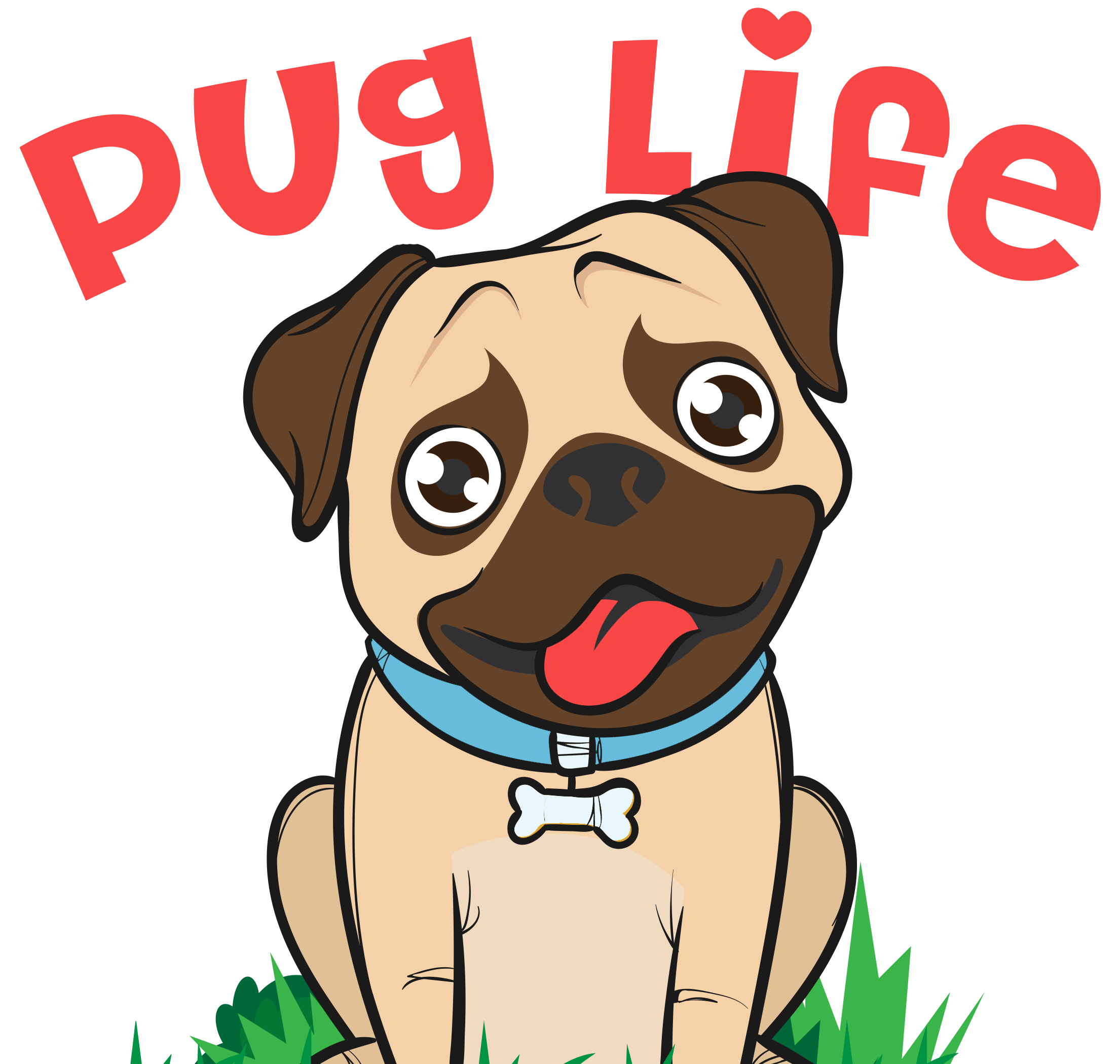 Free Pug Clipart Black And White, Download Free Pug Clipart Black And ...