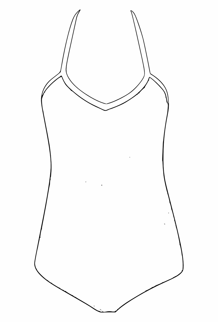 bathing suit clipart black and white
