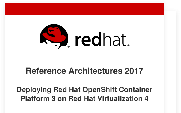 Deploying Openshift On Red Hat Virtualization Red Hat