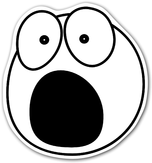 Afraid Emotion Icon Scared Clipart Black And White