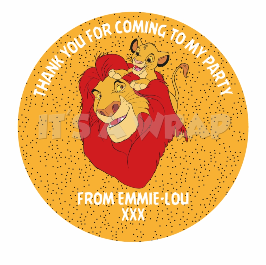 Lion King Simba Sweet Cone Stickers Lion King