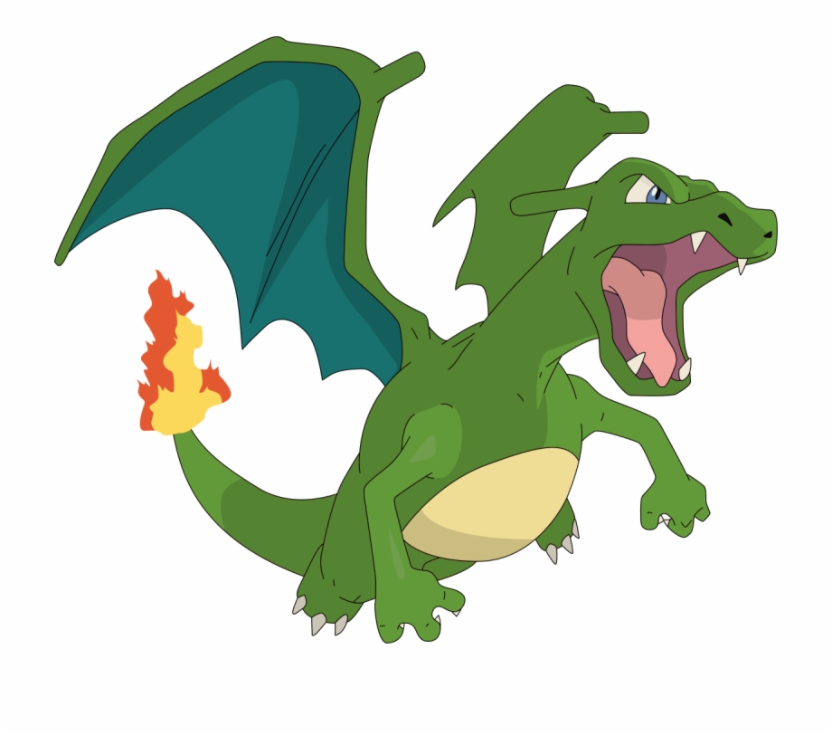 Green Dragon Charizard Pokemon Fire Red Charizard Png
