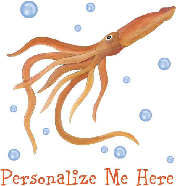 Personalized Squid Rectangular Canvas Pillow Octopus