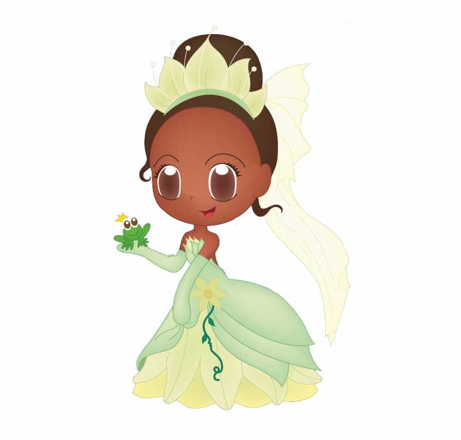 Disney Princesses Clipart Green Princesa Tiana Baby Png