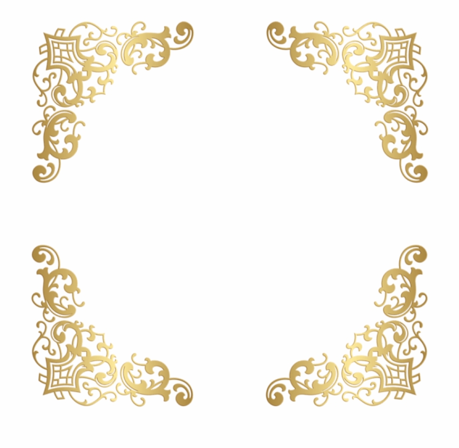 Free Png Download Gold Decorative Corners Transparent Elegant