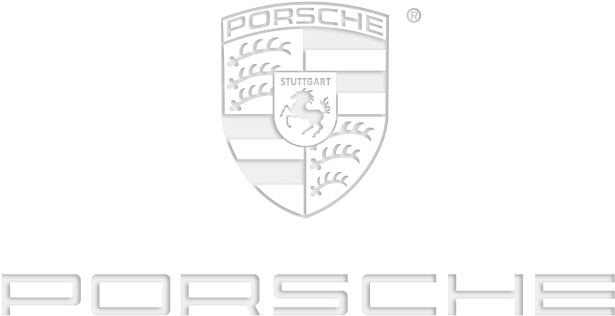 Porsche White Logo Emblem