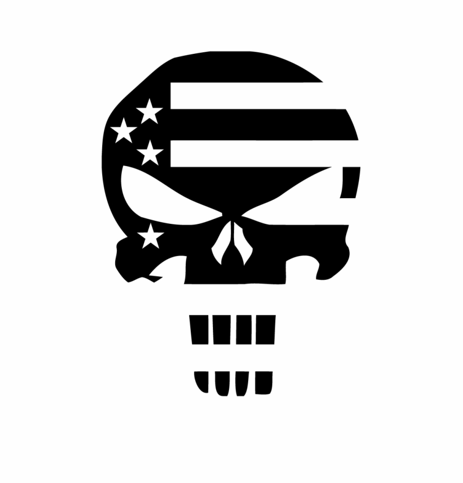 Punisher American Flag Decal Punisher Decal