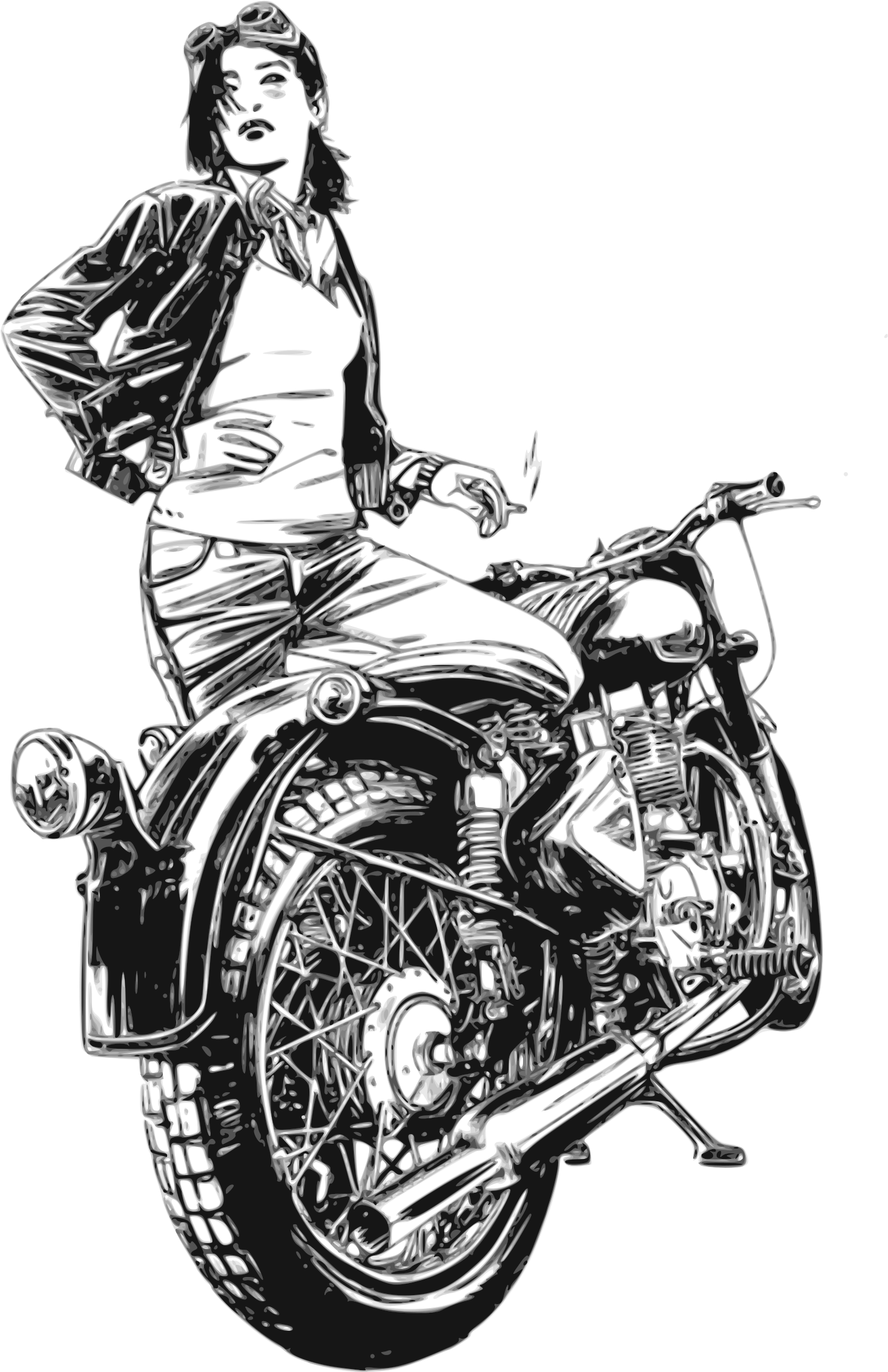 This Free Icons Png Design Of Motorbike Woman