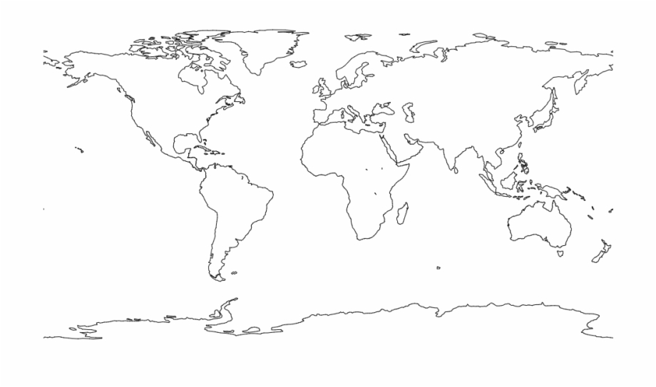 World Objects Land World Map With Measurements