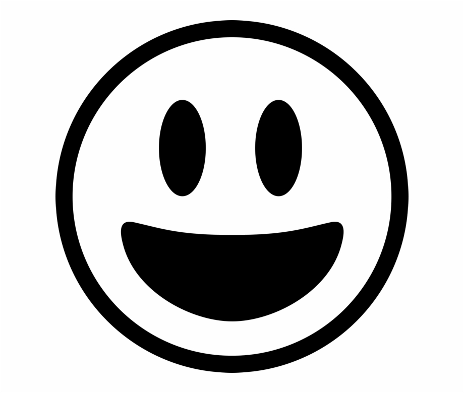 emoji clipart black and white
