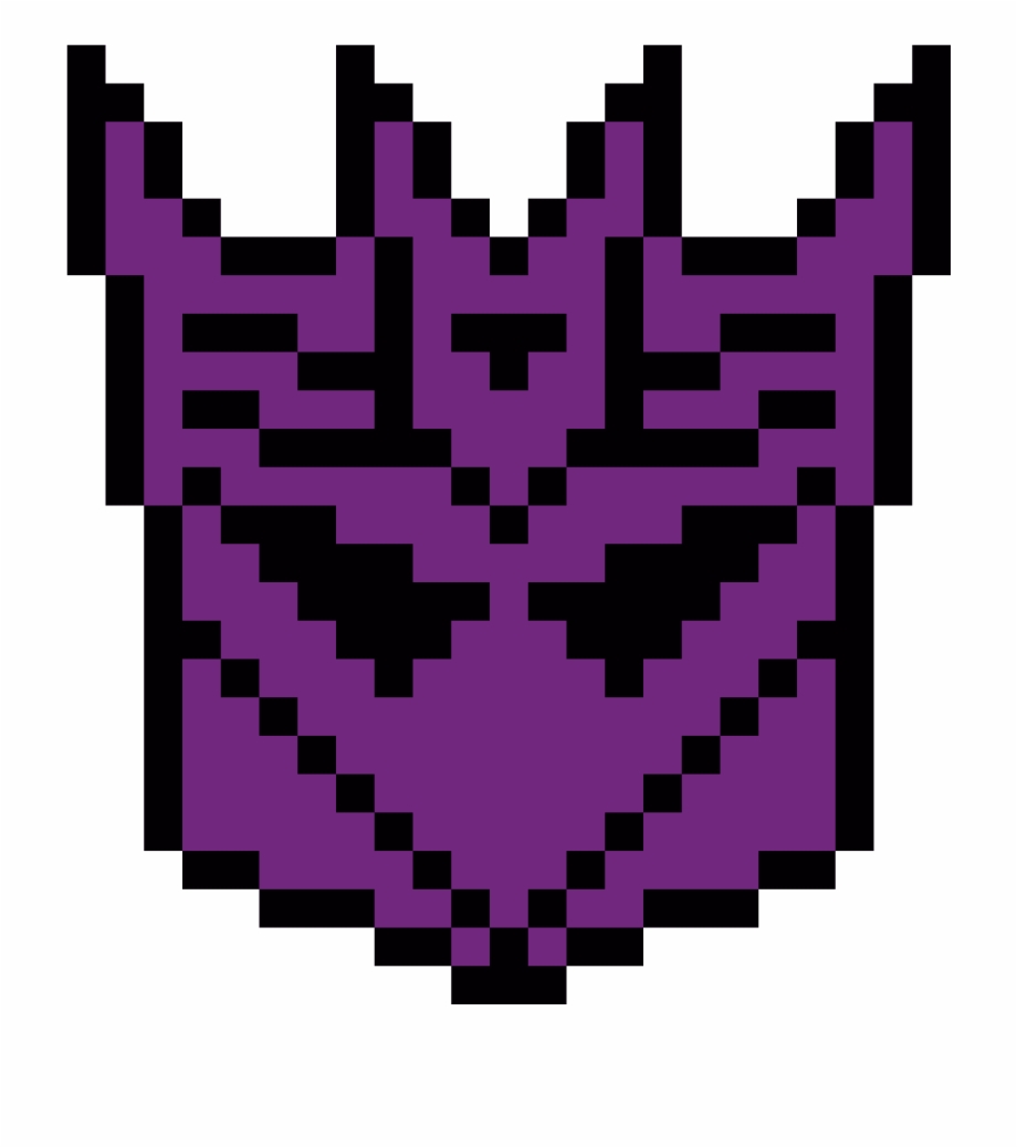 Decepticon Logo Blue Pixel Heart Png