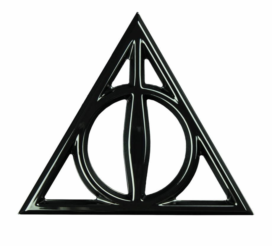 Deathly Hallows 3D Black Chrome Premium Emblem Harry