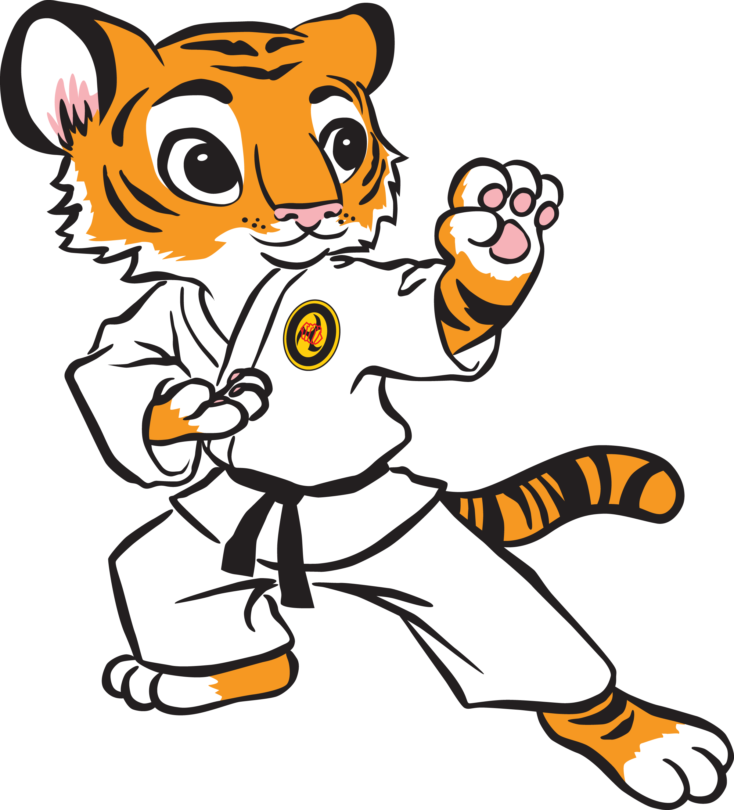 Karate Tiger Clipart