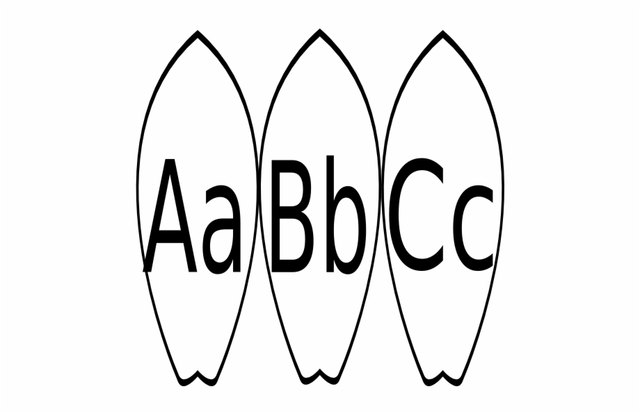 Surfboard Coloring Template