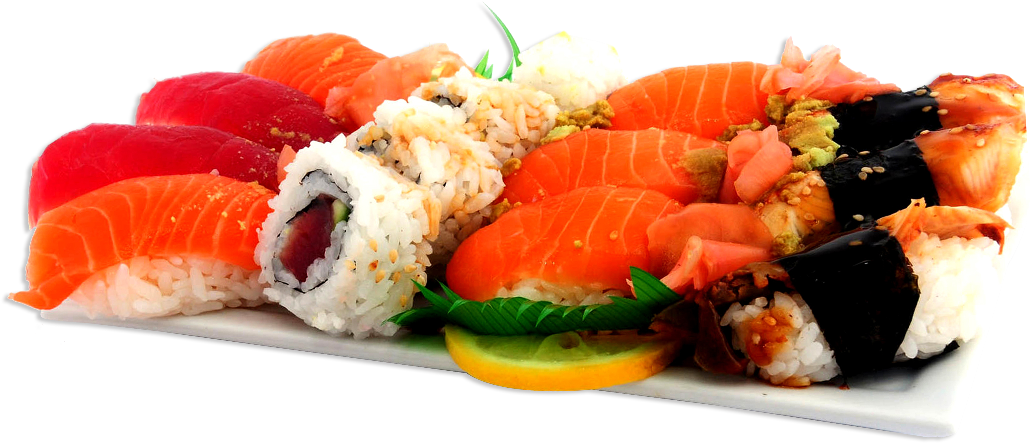 Фото суши на белом фоне