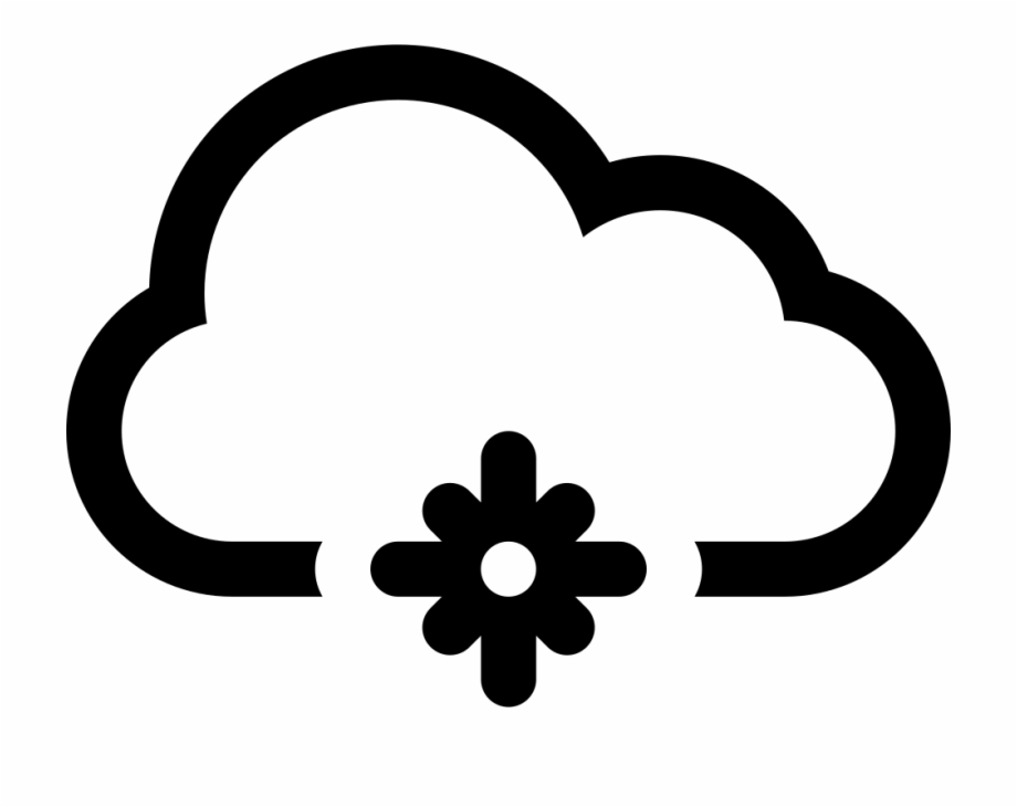 Snowflake In A Cloud Svg Png Icon Free