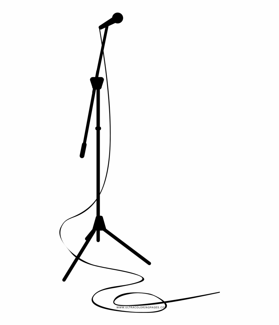 Microphone Coloring Page Drawing