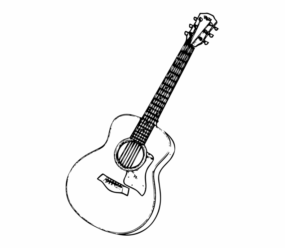 acoustic guitar drawing
