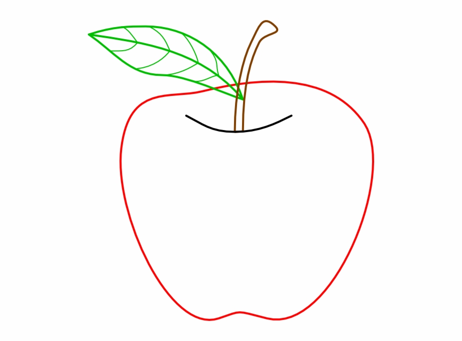outline of an apple
