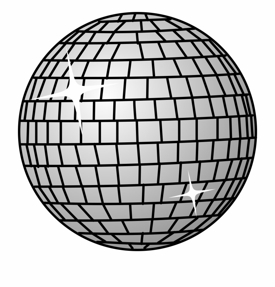 Graphic Black And White Download Clipart Disco Ball