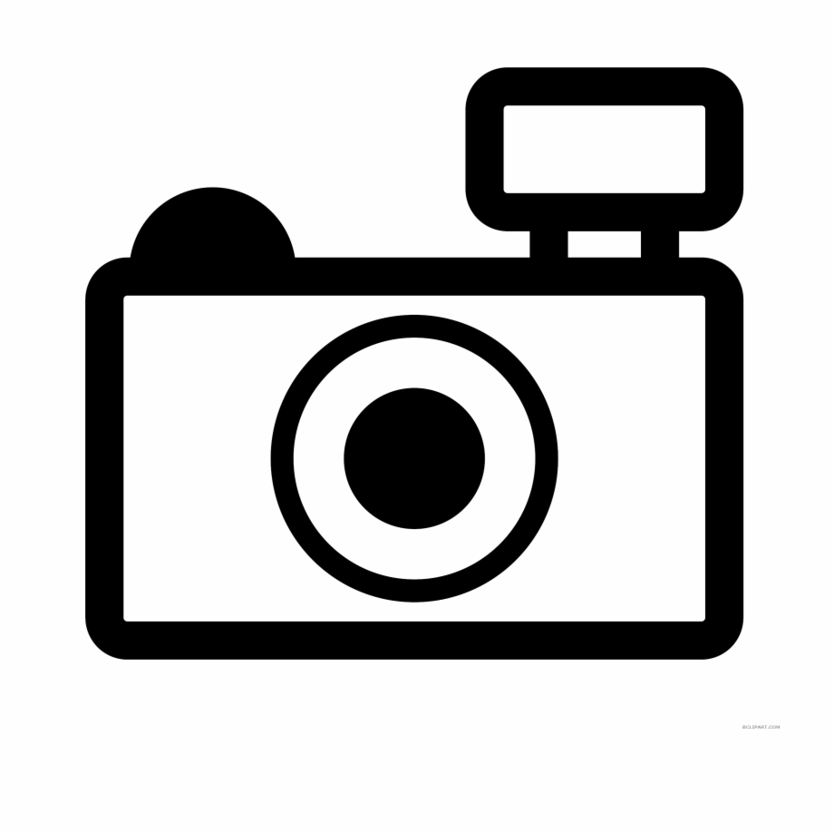 polaroid camera clipart black and white