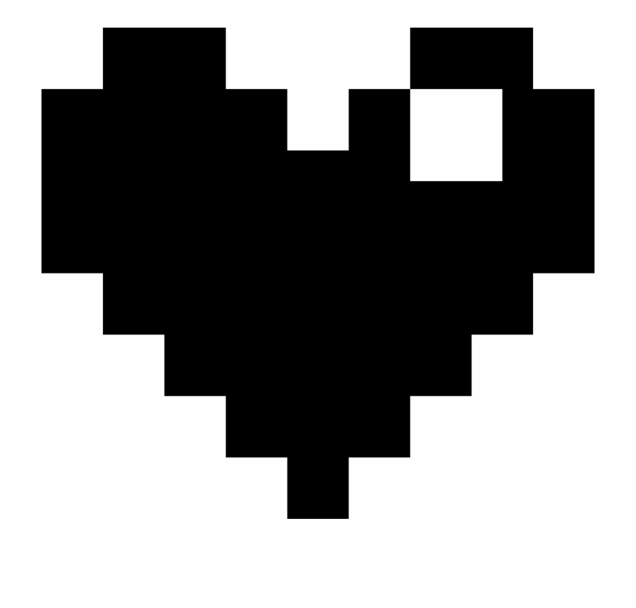Black Heart Black Heart Pixel Png