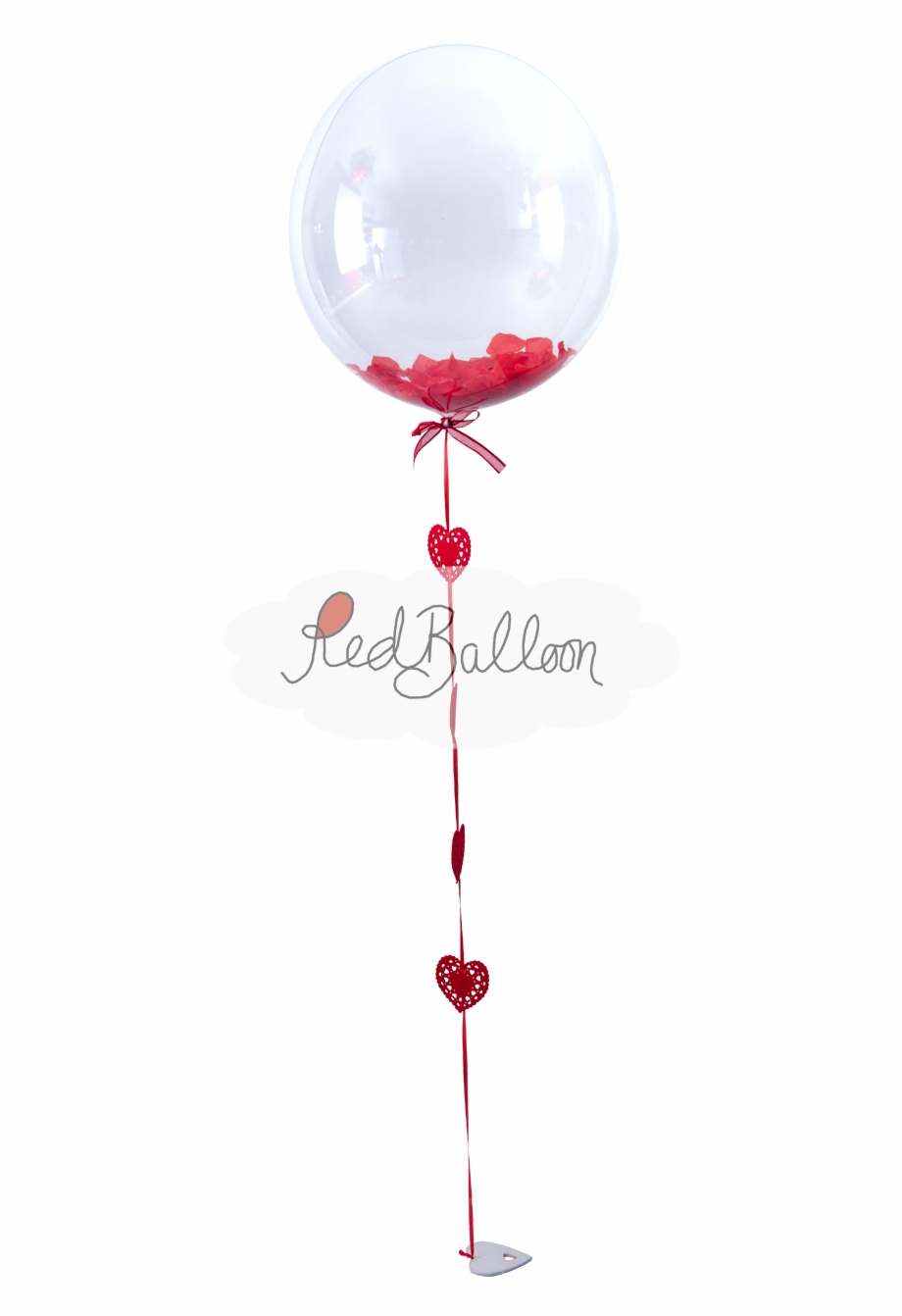 Flutter Petals Valentines Red Balloon Cork Illustration