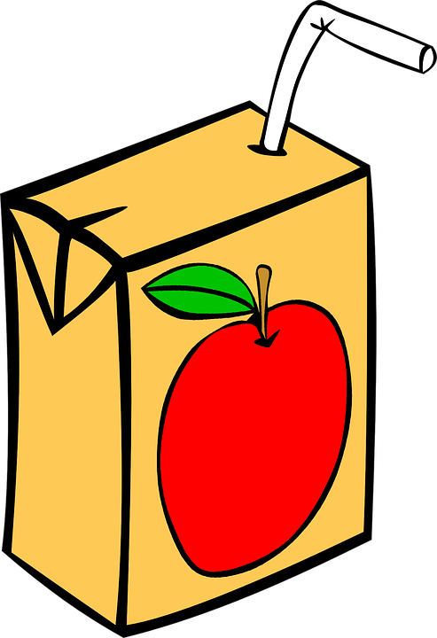 Juice Box Apple Straw Tetra Pack Juice Clipart