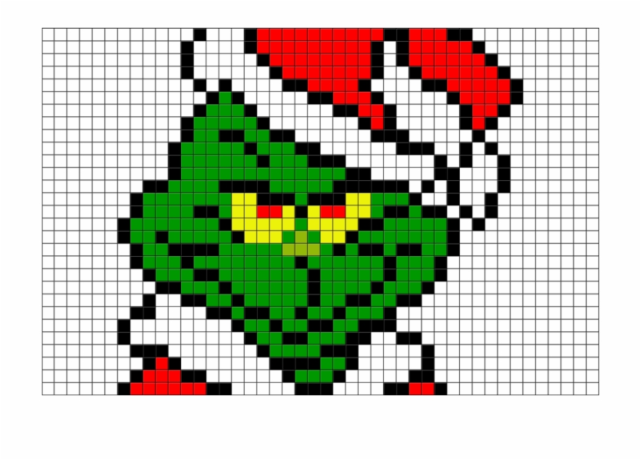Grinch Christmas Pixel Art