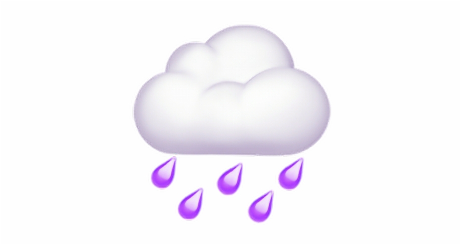 Rain Cloud Emoji Transparent