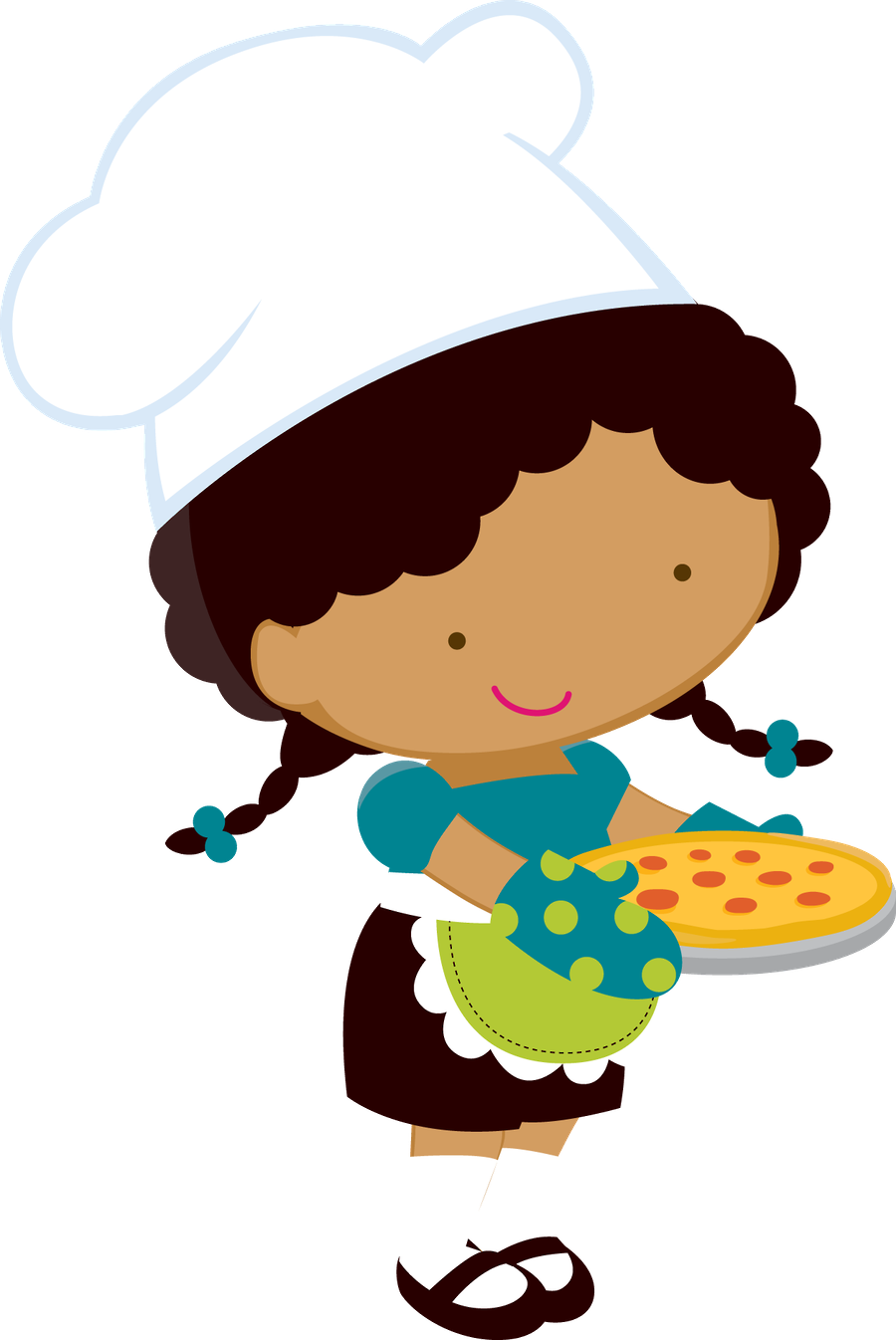 Baking Clipart Pizza Cozinheira Desenho