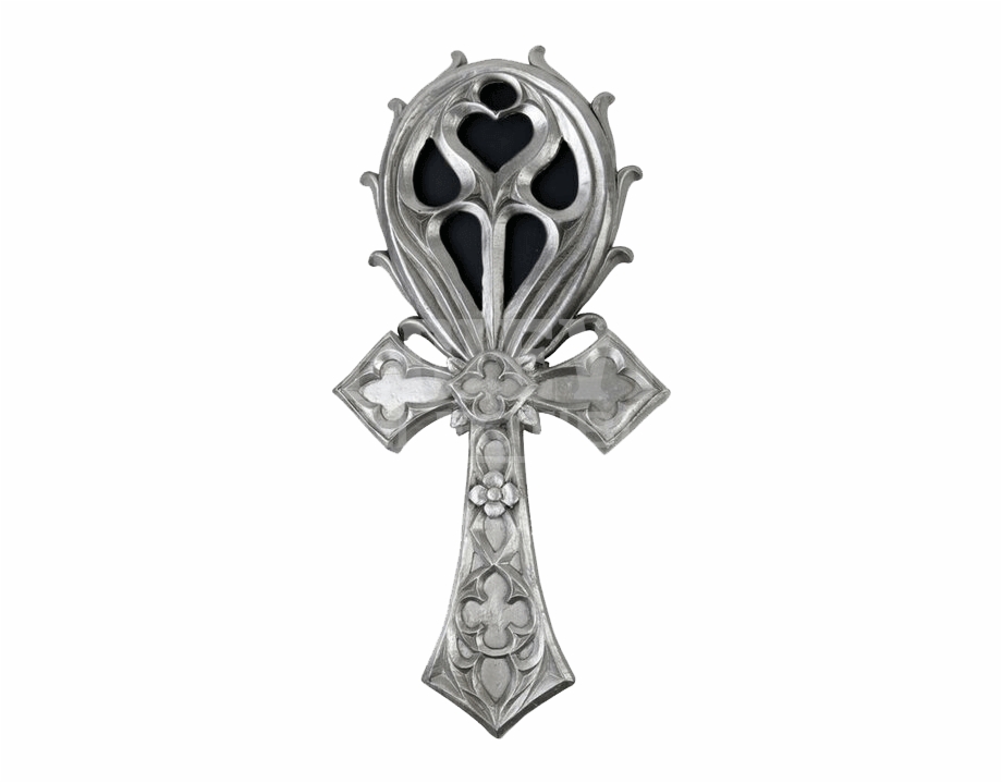 Item Alchemy Gothic Ankh Silver Hand Mirror