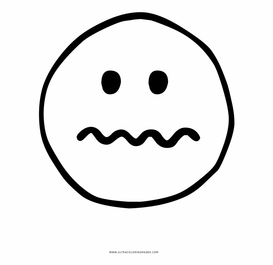 Confused Coloring Page Smiley