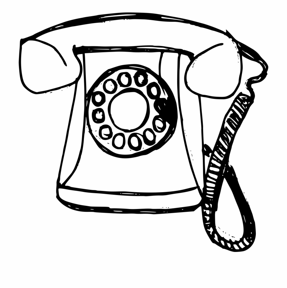 retro phone vector sketch 8685934 Vector Art at Vecteezy