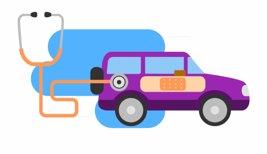 Car With Stethoscope And Bandaid Stethoscope Car Png