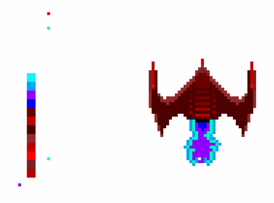 Enemy Spaceship Starcrossed Pixel Art Enemy Space Ship