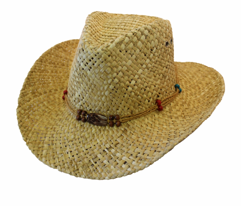 Casual Rush Straw Hat In Leopard Bead Cowboy