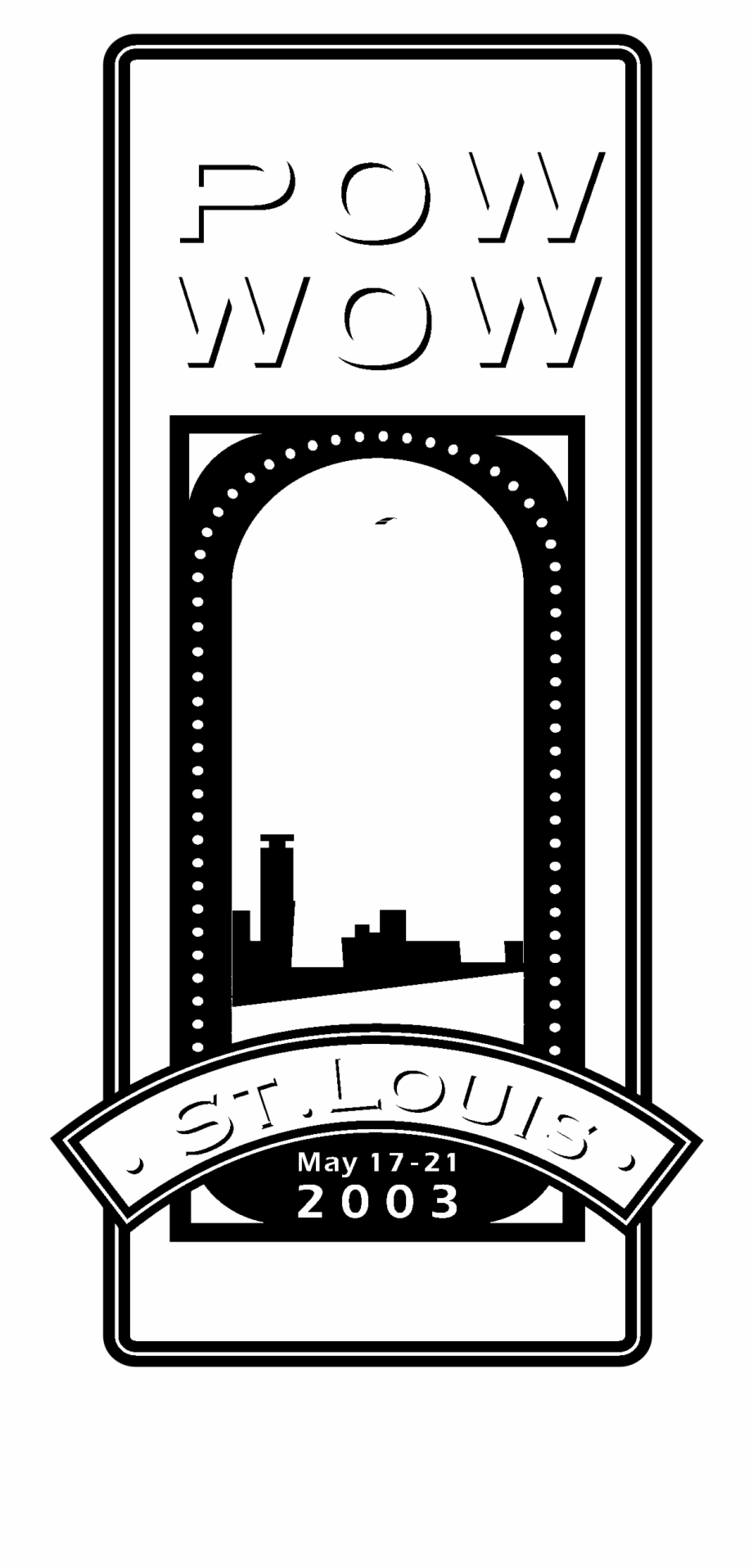 International Pow Wow St Louis Logo Black And