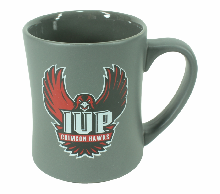 Mug Grey Matte Full Hawk Logo Indiana University