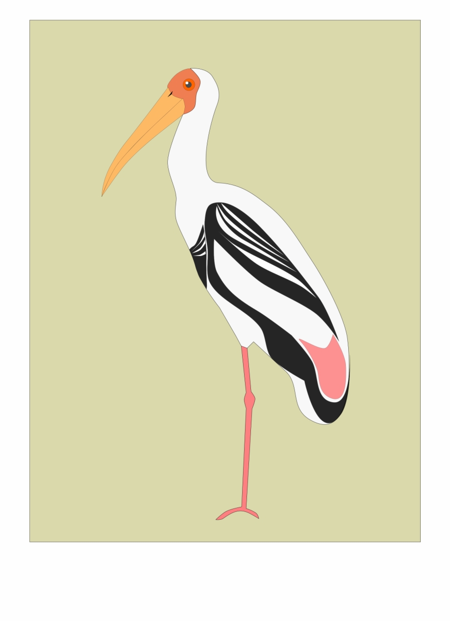 Stork Vector Svg Water Bird