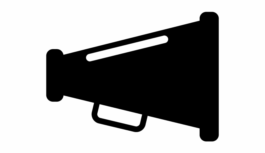 cheer megaphone silhouette vector