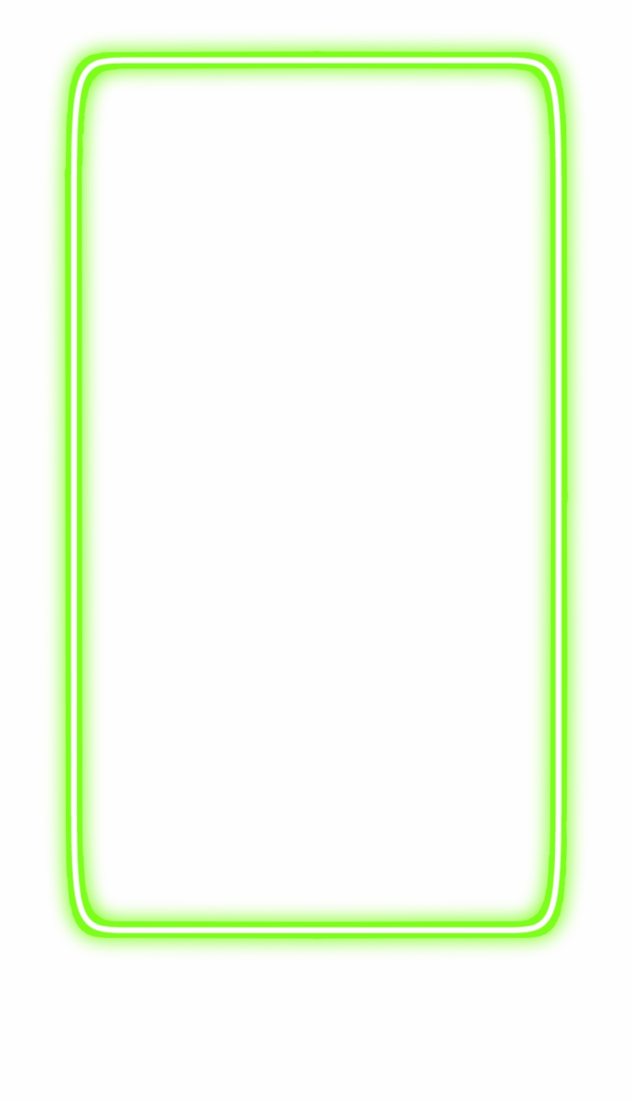 Neon Rectangle Freetoedit Green Frame Border Display Device