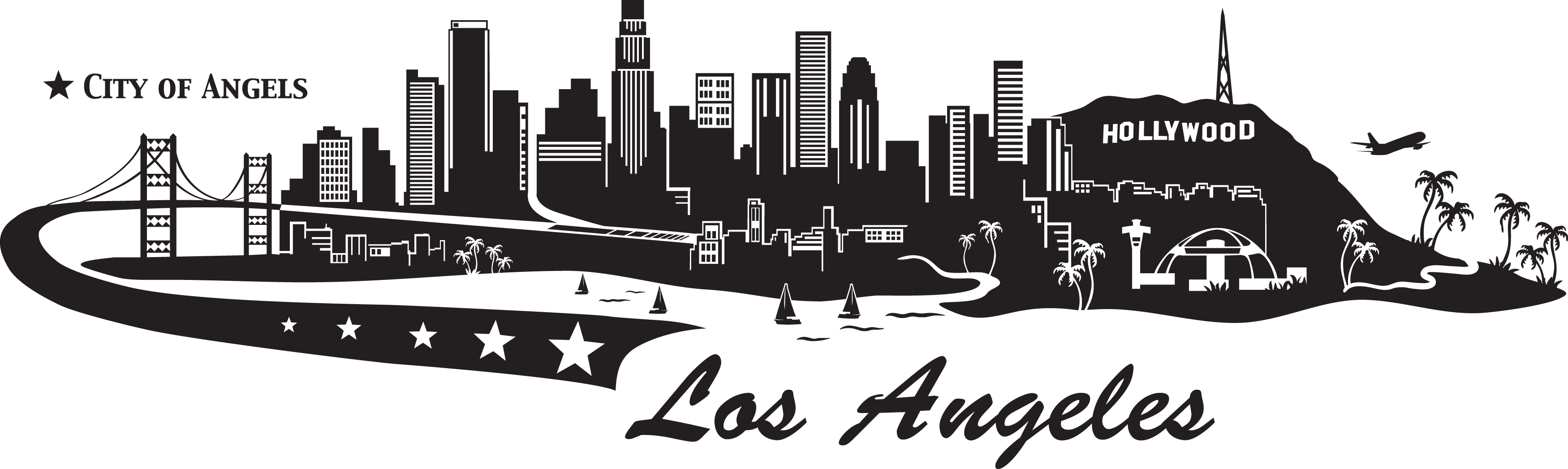Los Angeles Skyline Decal Wall Decals Style And