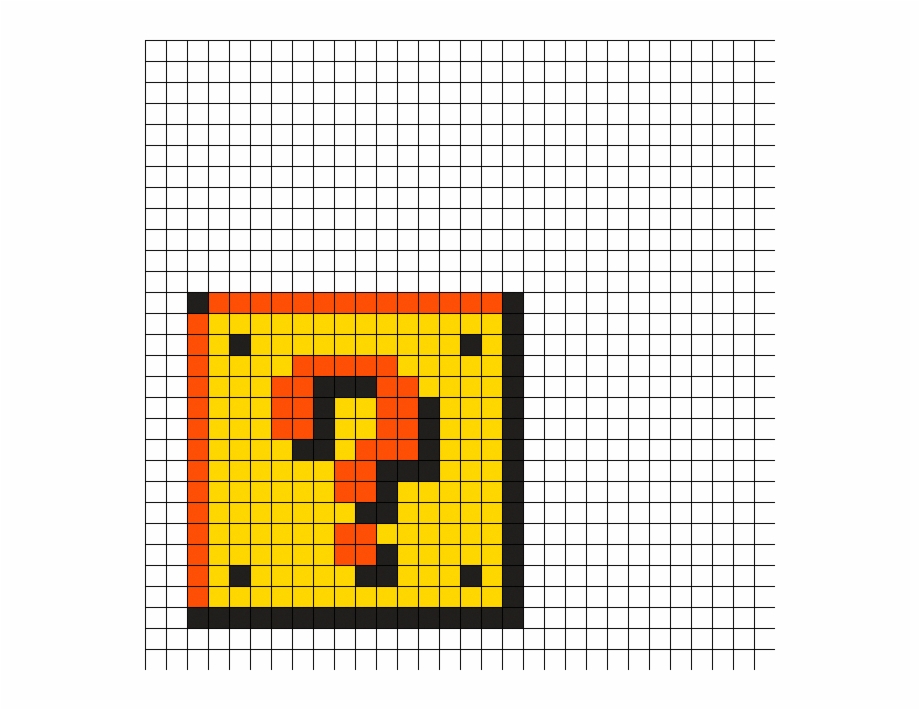 Mario Question Block Kandi Pattern